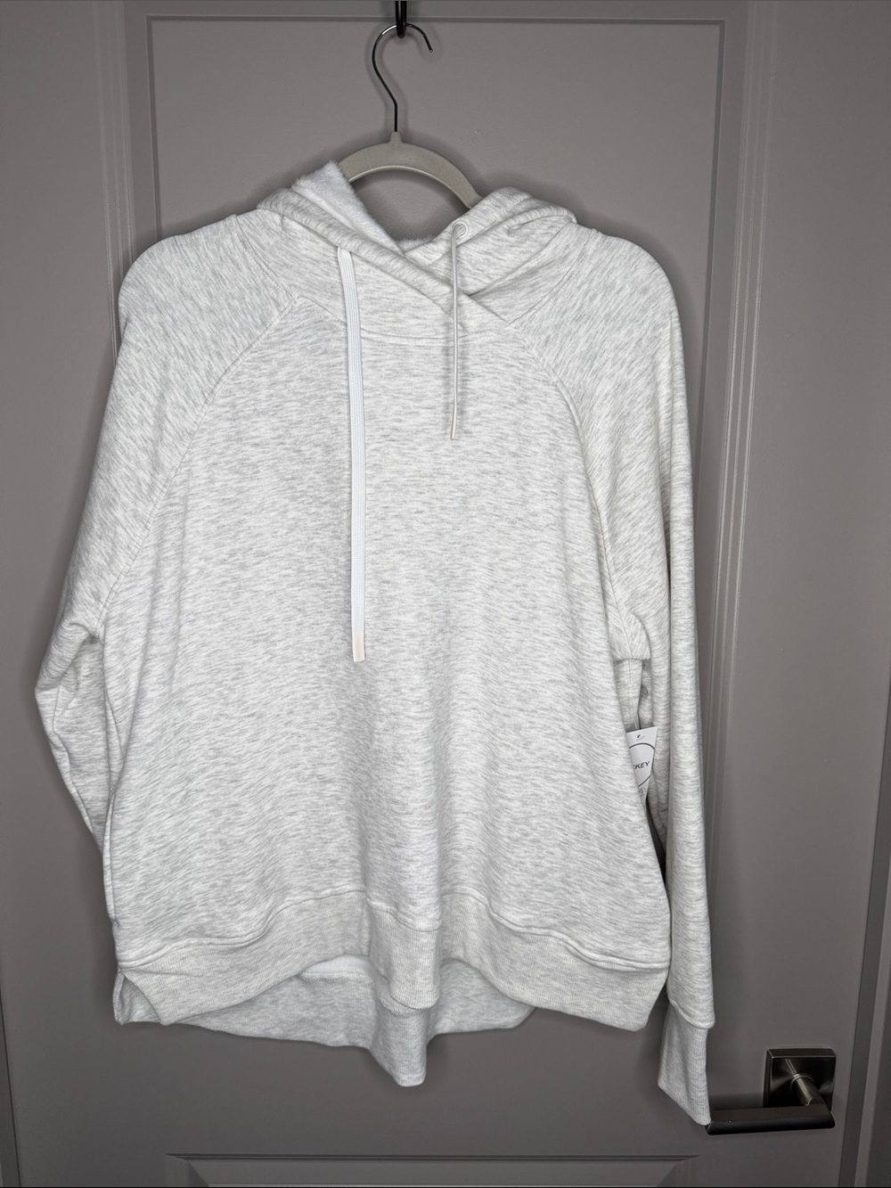 Jockey Light Gray Women's velour back fleece Hoodie Sweatshirt